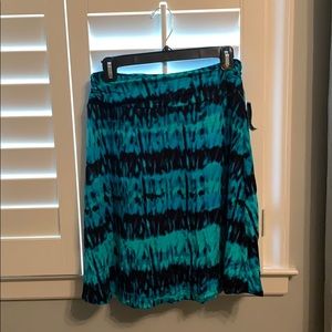 NWT Dakini midi blue tie-dye skirt